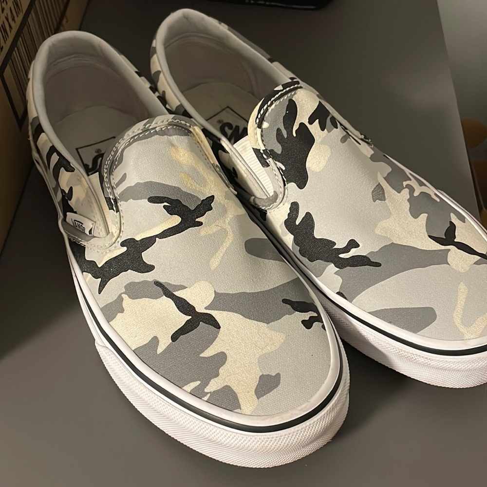 Gray camo vans